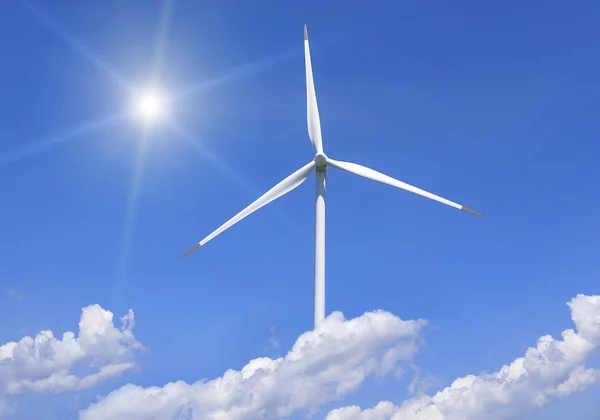 Windkraftanlagen zur Stromerzeugung. — Stockfoto
