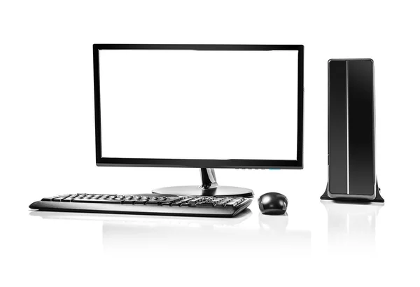 Computer isolato su sfondo bianco . — Foto Stock
