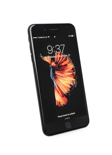 Nowy iphone czarny 7 Plus. — Zdjęcie stockowe