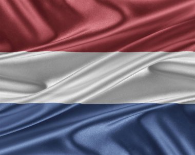 Hollanda bayrağı parlak ipek dokulu.