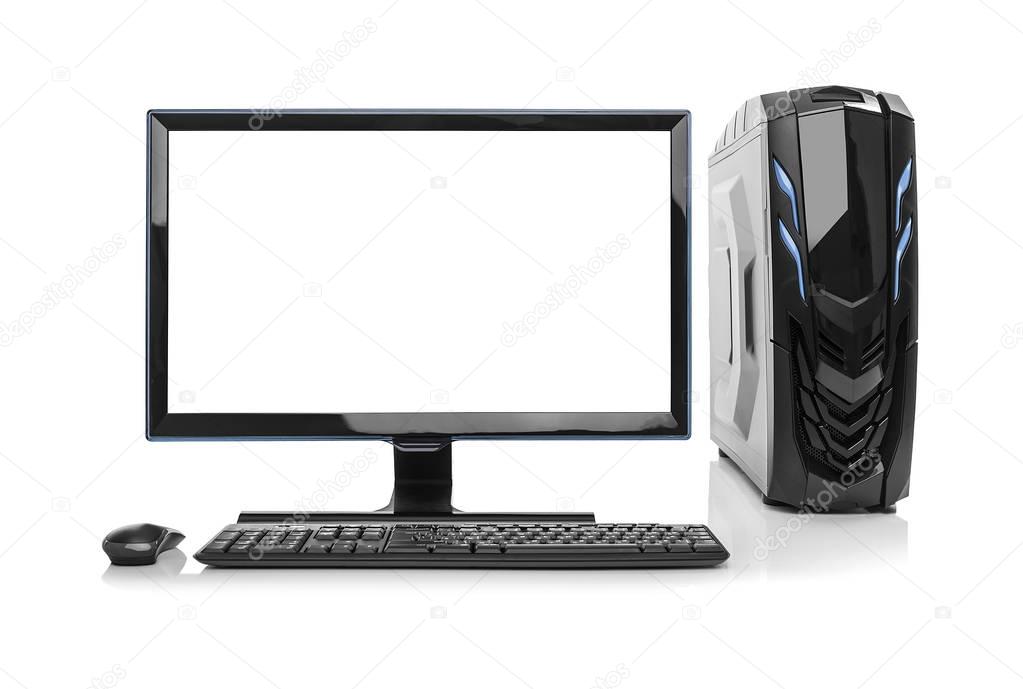 Desktop PC computer isolated.