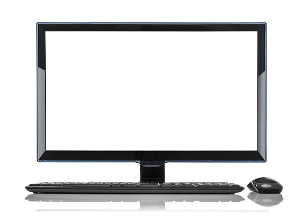 Desktop Pc computer geïsoleerd. — Stockfoto