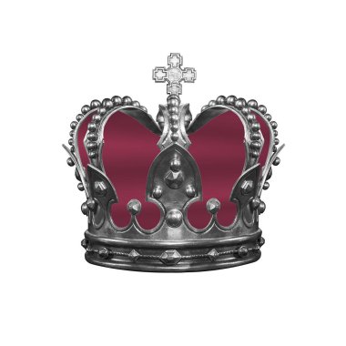 Royal crown izole.