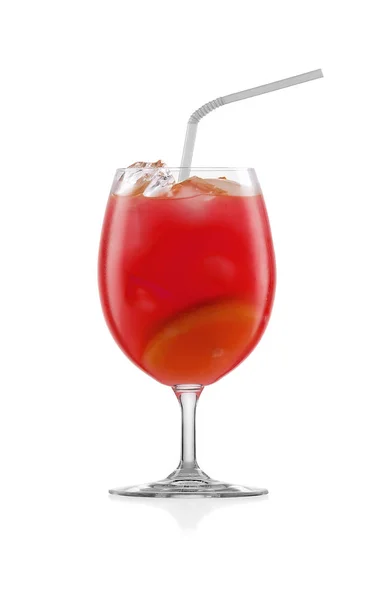 Tropische cocktail over Wit. — Stockfoto