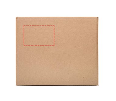 Karton kutu beyaz üzerine.