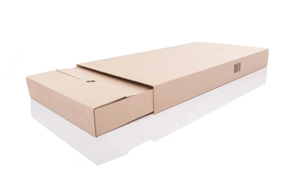 Caja de cartón en blanco. — Foto de Stock