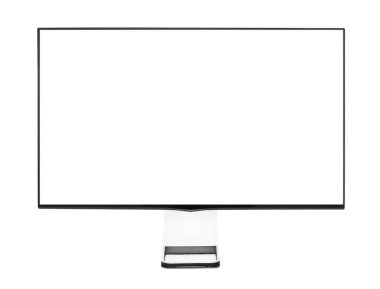 Bilgisayar monitörü beyaz arkaplanda izole edildi.