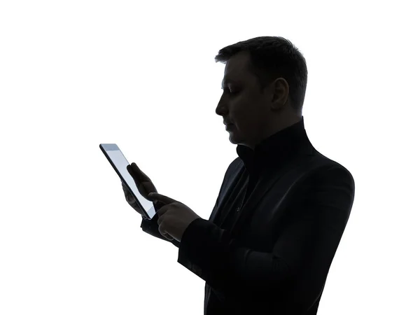 Homme d'affaires tenant tablette numérique pc . — Photo