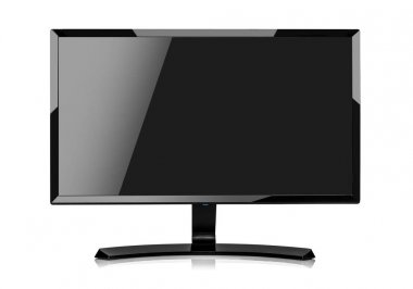 Bilgisayar monitörü veya tv ayarlayın. Beyaz arka plan üzerinde izole.