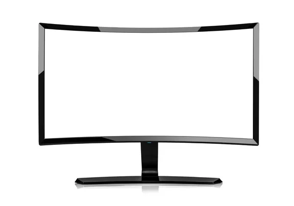 3D Tv lub monitor na białym tle. — Zdjęcie stockowe