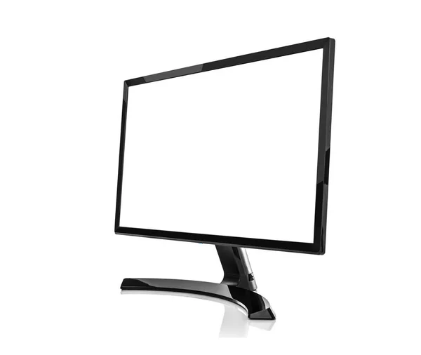 Computer monitor or tv set. Isolated on white background. — Stock Photo, Image