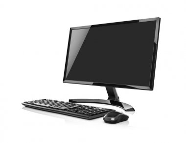 İzole Modern Pc bilgisayar.
