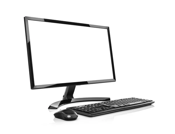 Nowoczesny komputer Pc na białym tle. — Zdjęcie stockowe