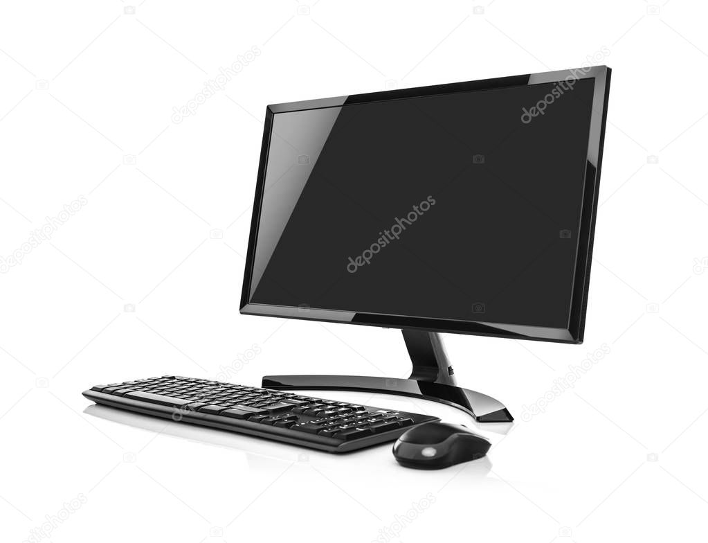 Modern PC computer isolated.