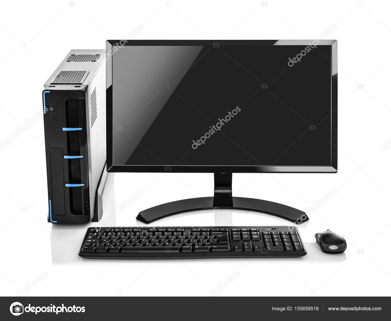 Modern PC computer isolated. — Stock Photo © believeinme #155658518