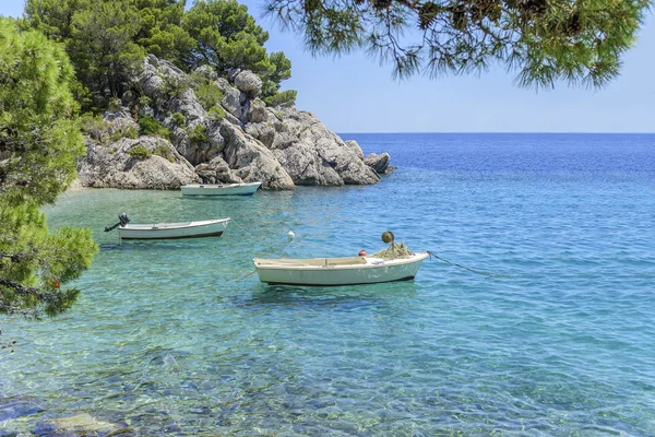 Brela Makarska Riviera Beach. Hırvatistan.