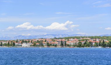 Şehir Zadar, Hırvatistan için denizden görüntüleyin.