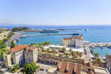 Bağlantı noktası ve dolgu Split şehir görünümünü.