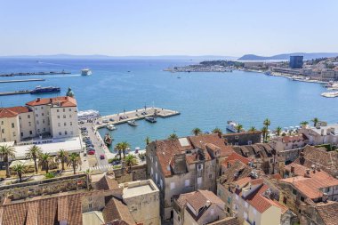 Bağlantı noktası ve dolgu Split şehir görünümünü.