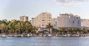 Şehir Zadar, Hırvatistan için denizden görüntüleyin.