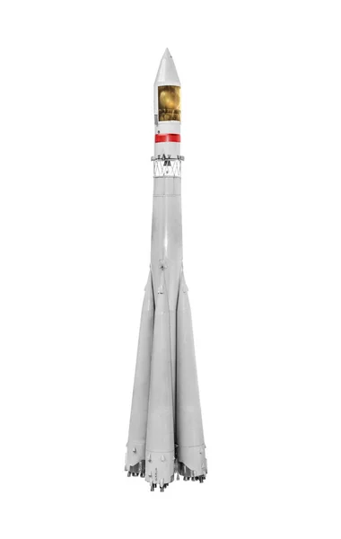 Space rocket isolated on white background. — Stock Photo, Image