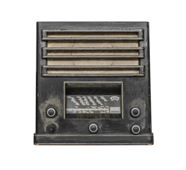 Old radio isolated on white background. — Stock Photo, Image