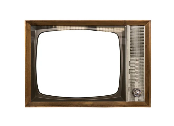 Retro tv isolado no fundo branco . — Fotografia de Stock