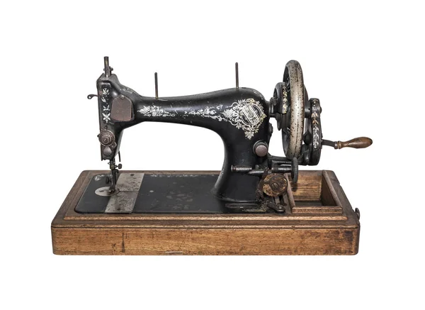 Máquina de coser Vintage sobre fondo blanco . —  Fotos de Stock
