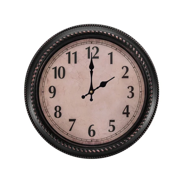 Ancient wall clock on a white background. — Stock Photo, Image