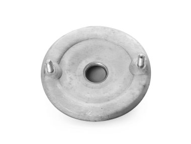 Darbe emici bir araba beyaz desteklemek.