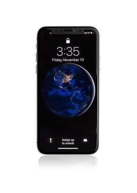 Beyaz bir arka planda vurdu stüdyo yeni iphone X 10.