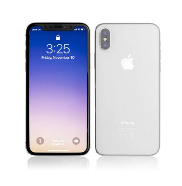 Beyaz bir arka planda vurdu stüdyo yeni iphone X 10.