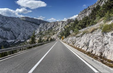 Rocky Dağları ve orman köy yolunda.