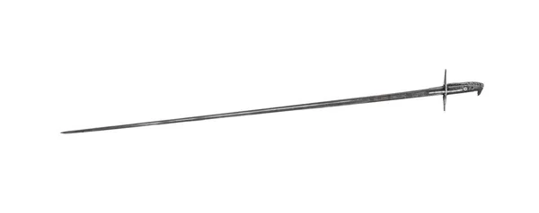 Lonng espada antiga sobre um fundo branco . — Fotografia de Stock
