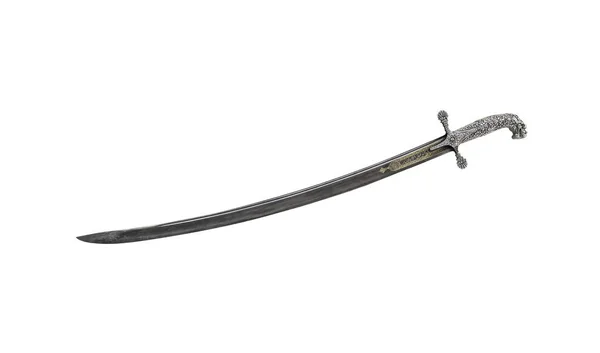 Schwert oder Säbel isoliert auf weißem Hintergrund. — Stockfoto