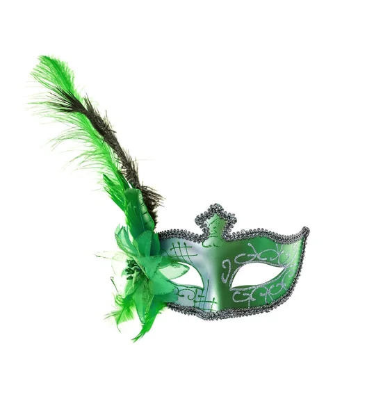 Venezianische Karnevalsmaske isoliert auf weißem Hintergrund. — Stockfoto