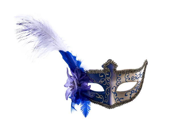 Venetiaanse carnaval masker geïsoleerd op witte achtergrond. — Stockfoto