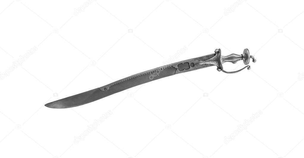 Sword or saber isolated on white background.
