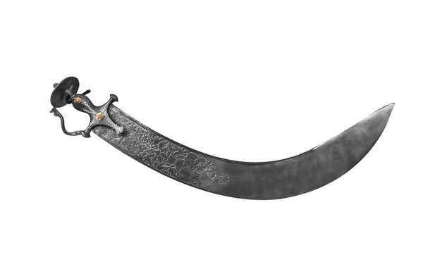 Sword or saber isolated on white background.