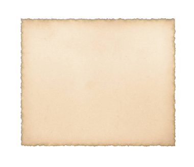 eski bir kağıt üzerinde beyaz bir yanık kenarlı .
