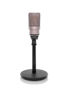 Professional condenser microphoneisolated on white. clipart