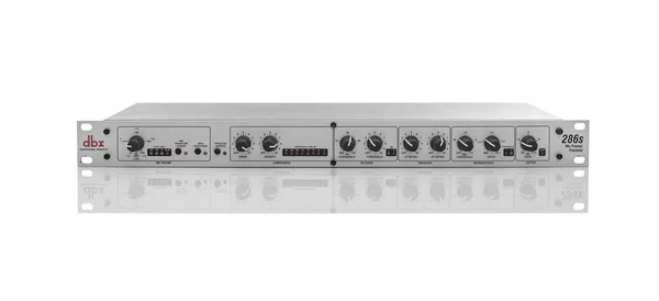 Microphone preamp DBX 286 on white. — Stock Photo, Image