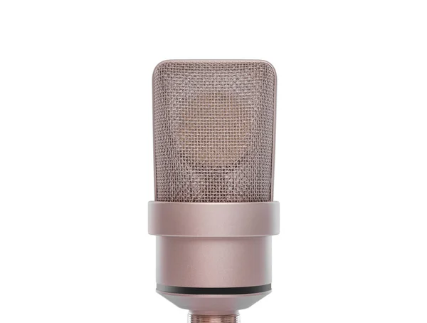 Professionele condensator microfoon geïsoleerd op wit. — Stockfoto