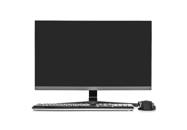 PC desktop su sfondo bianco — Foto Stock