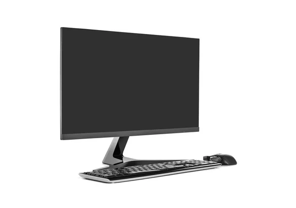 Desktop PC auf weißem Hintergrund — Stockfoto