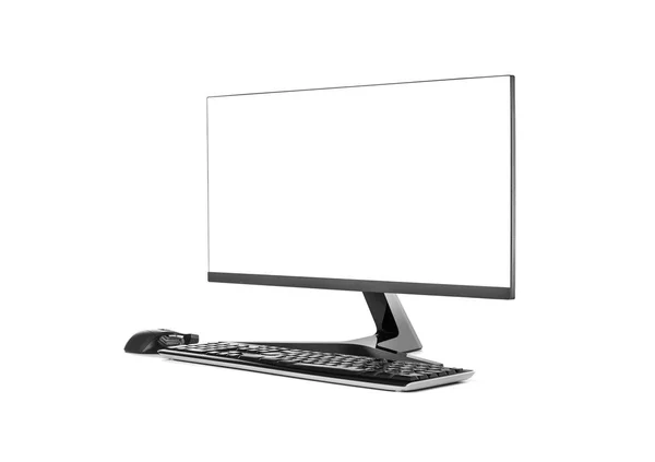 Desktop PC auf weißem Hintergrund — Stockfoto