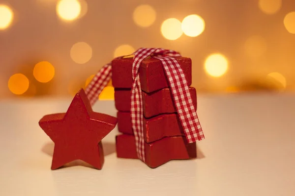 Wooden christmas stars — Stock Photo, Image