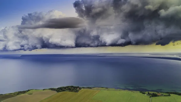 Nube Estante Arcus Isla Rgen Desde Vista Pájaro — Foto de Stock