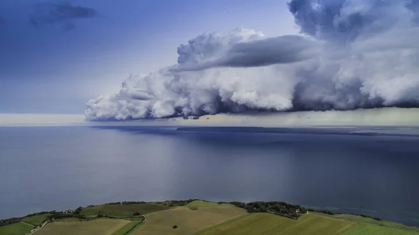 Nube Estante Arcus Isla Rgen Desde Vista Pájaro — Foto de Stock