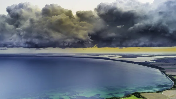Chmura Półki Arcus Wyspa Rgen Lotu Ptaka — Zdjęcie stockowe
